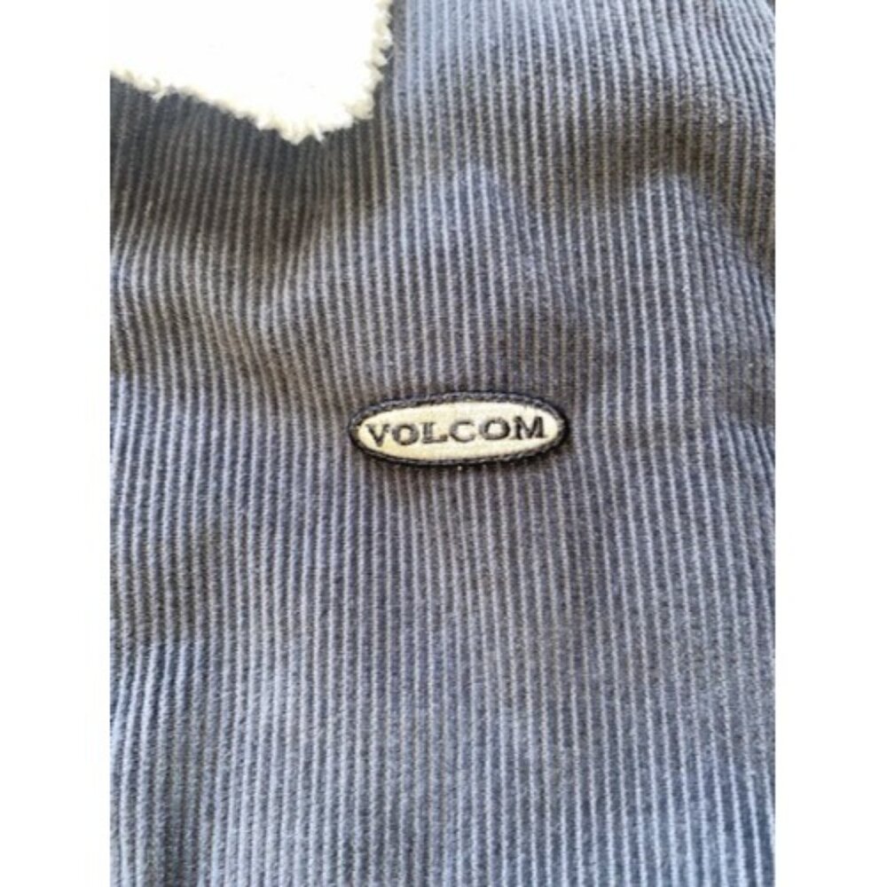 Volcom Halecrest Jacket Corduroy Sherpa Collar Full-Zip Black $90 Size Medium - Picture 2 of 5